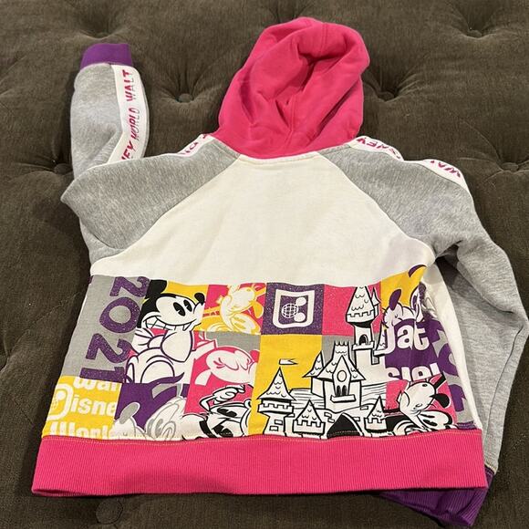 Disney world 2021 zip up sweatshirt size 7/8 - Picture 2 of 2